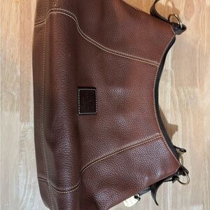 Dooney & Bourke Pebble Grain Hobo Shoulder Bag Brown